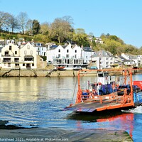 Buy canvas prints of Bodinnick Car Ferry & Fowey, Cornwall. by Neil Mottershead