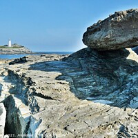 Buy canvas prints of Rock Formations At Godrevy, Cornwall. by Neil Mottershead