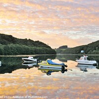 Buy canvas prints of Sunset Clouds Over The East Looe River. by Neil Mottershead
