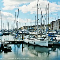Buy canvas prints of Yachts In Sutton Harbour, Plymouth. by Neil Mottershead
