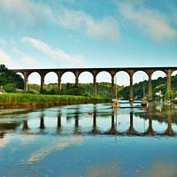 Buy canvas prints of River Tamar Reflections. by Neil Mottershead