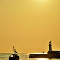 Buy canvas prints of Mevagissey Sunrise. by Neil Mottershead