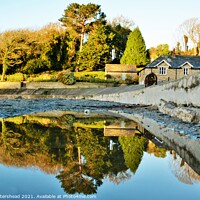 Buy canvas prints of Polridmouth Reflections. by Neil Mottershead