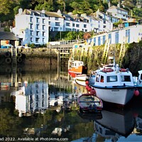 Buy canvas prints of  Incoming Evening Tide At Polperro. by Neil Mottershead