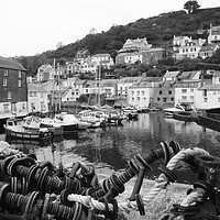 Buy canvas prints of Early Morning In The Cornish Village Of Polperro by Neil Mottershead