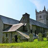 Buy canvas prints of The Church of St Wenna, Morval near Looe, Cornwall by Neil Mottershead