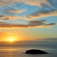 Buy canvas prints of Sunrise & Clouds Over Looe Bay. by Neil Mottershead