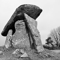 Buy canvas prints of "The Giant's House" - Trethevy Quoit, Cornwall by Neil Mottershead