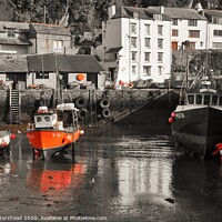 Buy canvas prints of At Work In Polperro Harbour, Cornwall. by Neil Mottershead