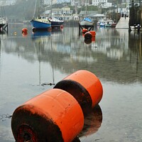 Buy canvas prints of Looe Harbour Reflections. by Neil Mottershead