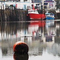 Buy canvas prints of East Looe Reflections. by Neil Mottershead