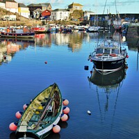 Buy canvas prints of Mevagissey Reflections, Cornwall. by Neil Mottershead