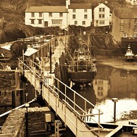 Buy canvas prints of The Harbour Gate, Polperro. by Neil Mottershead
