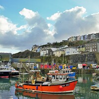 Buy canvas prints of Mevagissey Harbour Cornwall. by Neil Mottershead