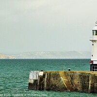 Buy canvas prints of Mevagissey Lighthouse & Gribbin Head. by Neil Mottershead