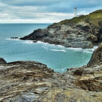 Buy canvas prints of The Lighthouse, Trevose Head, Cornwall. by Neil Mottershead
