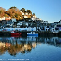 Buy canvas prints of  Looe Winter Reflections. by Neil Mottershead