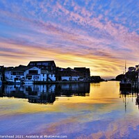 Buy canvas prints of Sunrise Reflections At Looe. by Neil Mottershead