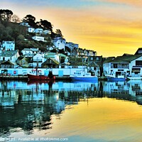 Buy canvas prints of East Looe Sunrise, Cornwall. by Neil Mottershead