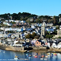 Buy canvas prints of Fowey From The Hall Walk. by Neil Mottershead