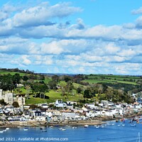 Buy canvas prints of Cloudy Skies Over Fowey Harbour. by Neil Mottershead