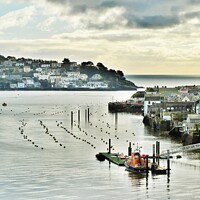 Buy canvas prints of Winter At Fowey Harbour, Cornwall. by Neil Mottershead