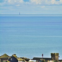 Buy canvas prints of Looe & The Eddystone Lighthouse. by Neil Mottershead
