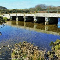 Buy canvas prints of Delford Clapper Bridge, Cornwall. by Neil Mottershead