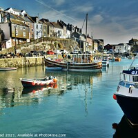 Buy canvas prints of Mevagissey Inner Harbour Cornwall. by Neil Mottershead