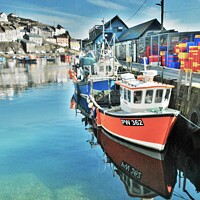 Buy canvas prints of Reflections Of Mevagissey, Cornwall. by Neil Mottershead