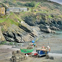 Buy canvas prints of Portloe Slipway, Cornwall. by Neil Mottershead