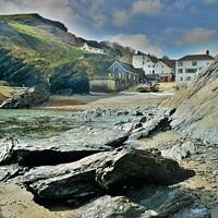 Buy canvas prints of Low Tide At Portloe, Cornwall. by Neil Mottershead