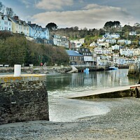Buy canvas prints of Outgoing Tide At Looe, Cornwall. by Neil Mottershead