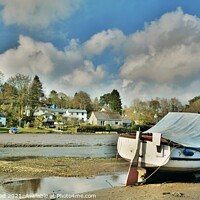 Buy canvas prints of Lerryn At Low Tide, Cornwall. by Neil Mottershead