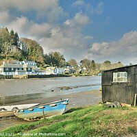 Buy canvas prints of The Old Shed At Lerryn, Cornwall. by Neil Mottershead