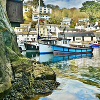 Buy canvas prints of Polperro Harbour, Cornwall. by Neil Mottershead