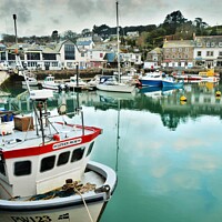 Buy canvas prints of Padstow Harbour Reflections, Cornwall. by Neil Mottershead