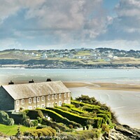 Buy canvas prints of Hawker's Cove Cottages, Camel Estuary. by Neil Mottershead