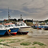 Buy canvas prints of Low Tide At Newquay Harbour. by Neil Mottershead