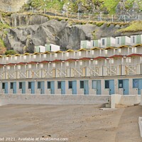 Buy canvas prints of Newquay Beach Huts. by Neil Mottershead