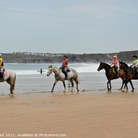 Buy canvas prints of Saddles & Surf, Newquay, Cornwall. by Neil Mottershead