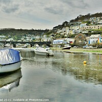Buy canvas prints of Bridging The Looe River, Cornwall. by Neil Mottershead