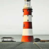 Buy canvas prints of Smeaton's Tower, Plymouth Hoe, Devon. by Neil Mottershead