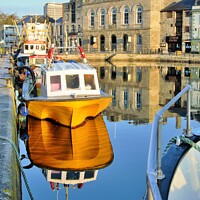 Buy canvas prints of Barbican Reflections, Plymouth. by Neil Mottershead