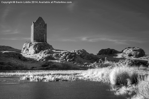  Smailholm Tower Infrared Picture Board by Gavin Liddle