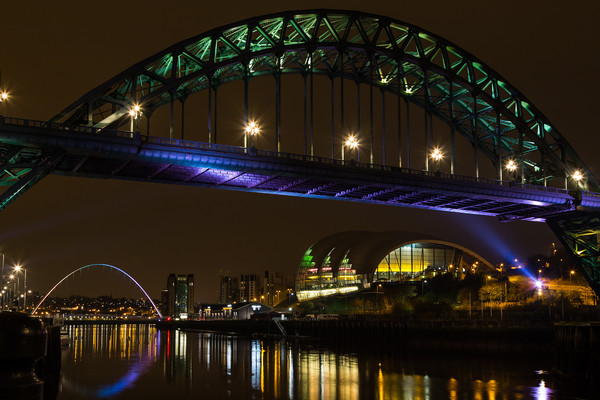 Newcastle Quayside at Night Picture Board by Gavin Liddle