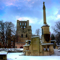 Buy canvas prints of Snow in the Abbey by Gavin Liddle