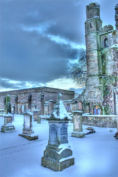 Snowy Graveyard Picture Board by Gavin Liddle