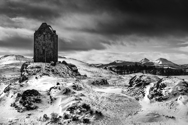 Smailholm Tower and The Eildon Hills Picture Board by Gavin Liddle