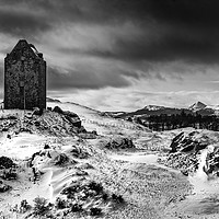Buy canvas prints of Smailholm Tower and The Eildon Hills by Gavin Liddle